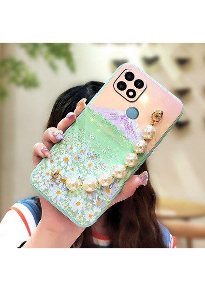 Oppo A15 4G/A15S/A35 2021 Çiçek Telefon Kılıfı (Yurt Dışından)