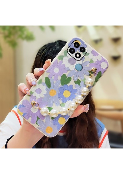 Oppo A15 4G/A15S/A35 2021 Çiçek Telefon Kılıfı (Yurt Dışından)