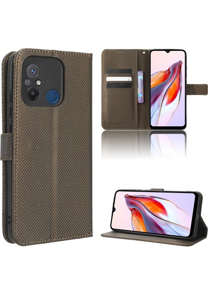 Xiaomi Redmi 12C Deri Cüzdan Telefon Kılıfı (Yurt Dışından)