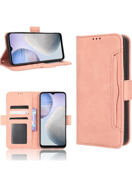 Vivo Y02 Kart Yuvalı Deri Cüzdan Telefon Kılıfı (Yurt Dışından)