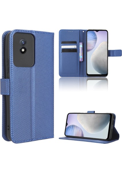 Vivo Y02S Deri Cüzdan Telefon Kılıfı (Yurt Dışından)