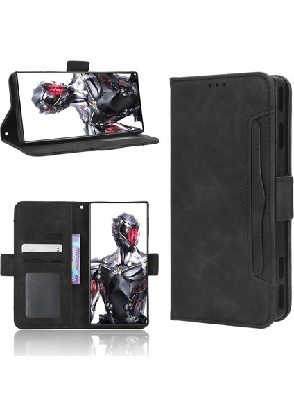 Nubia Red Magic 8 Pro Kart Yuvalı Deri Cüzdan Telefon Kılıfı (Yurt Dışından)