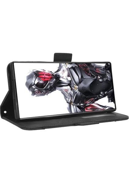 Nubia Red Magic 8 Pro Kart Yuvalı Deri Cüzdan Telefon Kılıfı (Yurt Dışından)
