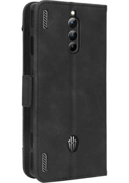 Nubia Red Magic 8 Pro Kart Yuvalı Deri Cüzdan Telefon Kılıfı (Yurt Dışından)