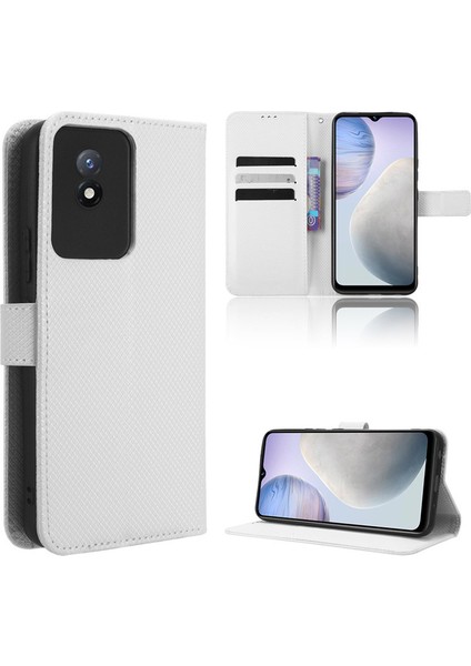 Vivo Y02S Deri Cüzdan Telefon Kılıfı (Yurt Dışından)
