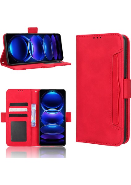 Xiaomi Redmi Note 12 Pro Kart Yuvalı Deri Telefon Kılıfı (Yurt Dışından)