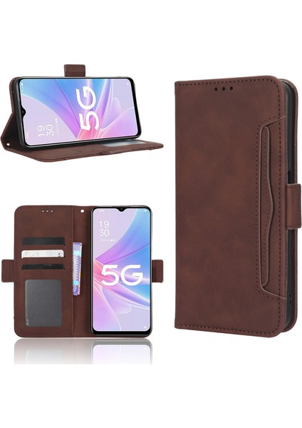 Oppo A58 5g Kart Yuvalı Deri Telefon Kılıfı (Yurt Dışından)