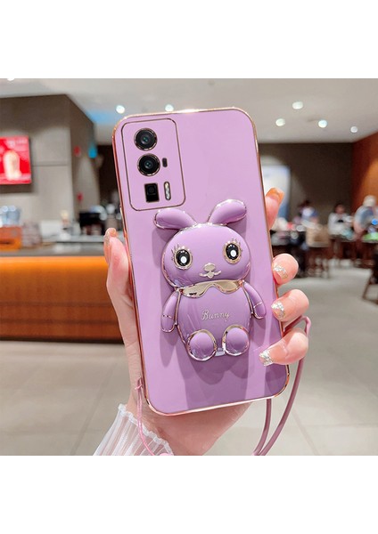 Xiaomi Redmi K60 Elektroliz Tavşan Telefon Kılıfı (Yurt Dışından)