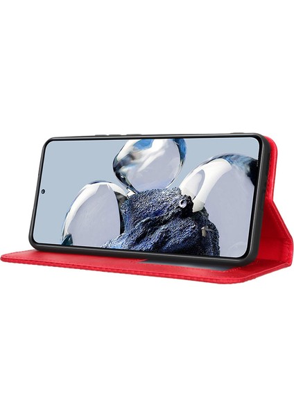 Xiaomi Mi 12T Pro Deri Manyetik Telefon Kılıfı (Yurt Dışından)