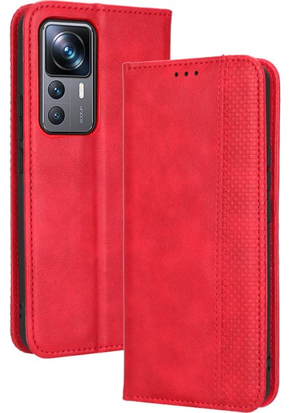 Xiaomi Mi 12T Pro Deri Manyetik Telefon Kılıfı (Yurt Dışından)