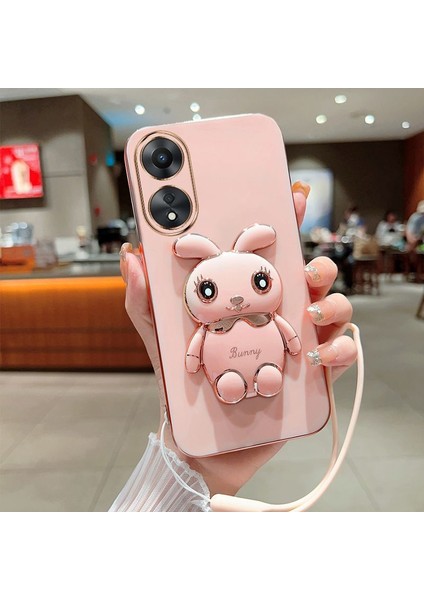 Oppo A58 5g Elektroliz Tavşan Telefon Kılıfı (Yurt Dışından)