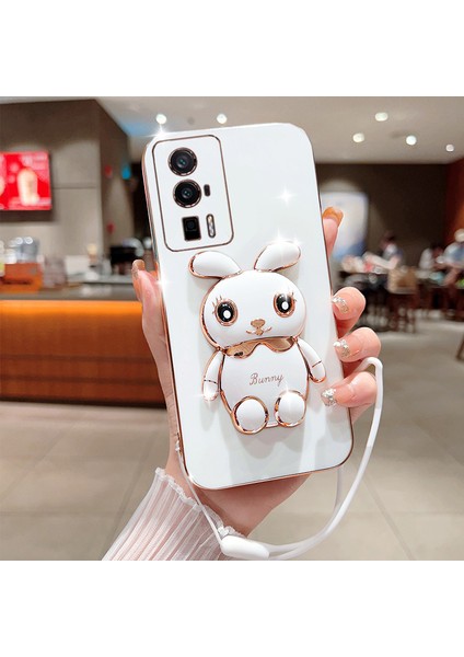 Xiaomi Redmi K60 Pro Elektroliz Tavşan Telefon Kılıfı (Yurt Dışından)