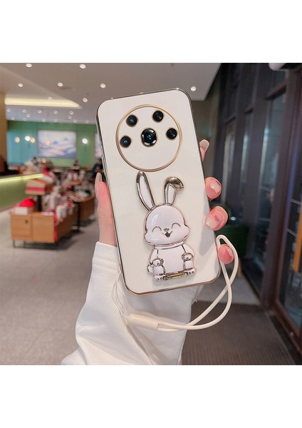 Huawei Honor Magic 4 Pro Elektroliz Tavşan Telefon Kılıfı (Yurt Dışından)