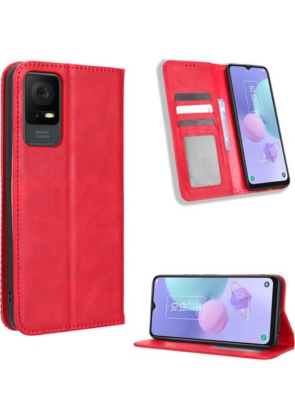 Tcl 405/TCL 406 Deri Manyetik Telefon Kılıfı (Yurt Dışından)