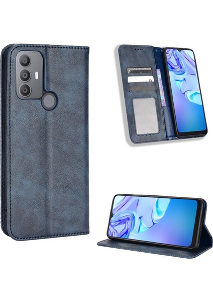 Tcl 305/TCL 306 Deri Manyetik Telefon Kılıfı (Yurt Dışından)