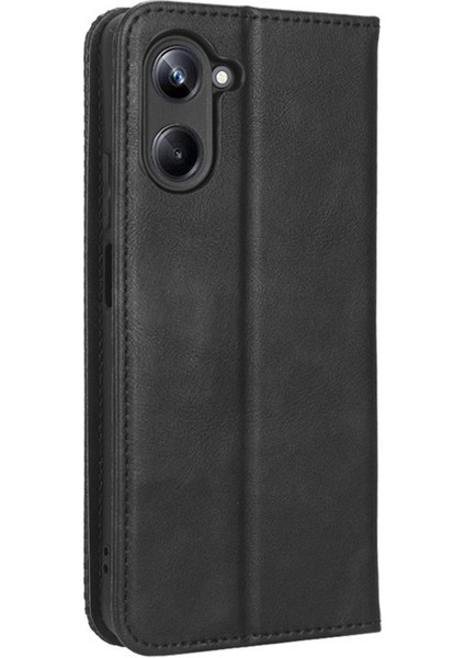 Oppo Realme 10 Pro Deri Manyetik Telefon Kılıfı (Yurt Dışından)