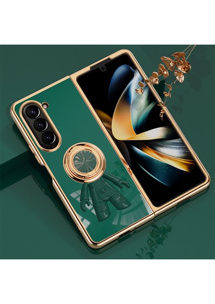 Samsung Galaxy Z Flip 3 Tampon Telefon Kılıfı Yüzüklü Kapak (Yurt Dışından)