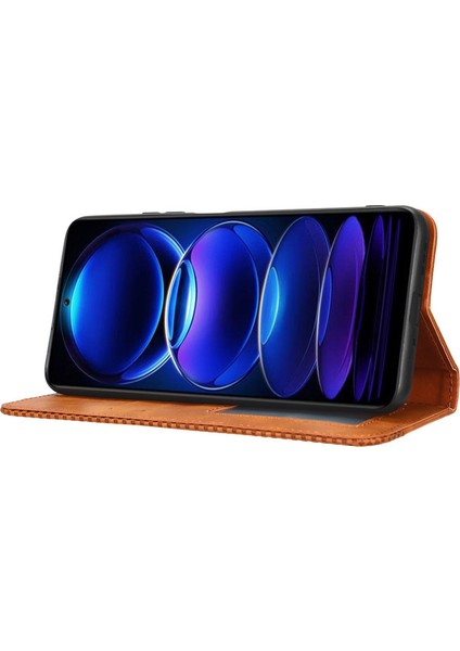 Xiaomi Redmi Note 12 Deri Manyetik Telefon Kılıfı (Yurt Dışından)
