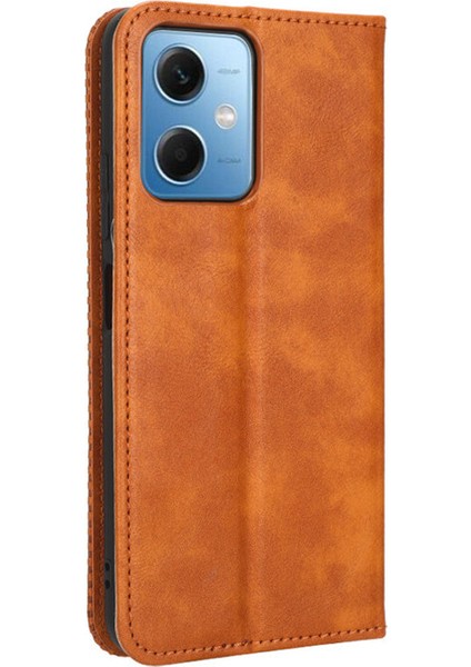 Xiaomi Redmi Note 12 Deri Manyetik Telefon Kılıfı (Yurt Dışından)