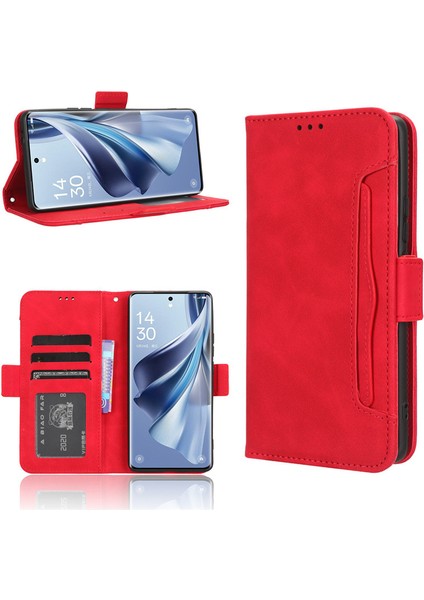 Telefon Kılıfı Oppo Reno 10 Pro 5g Kart Yuvalı Deri Telefon Kılıfı (Yurt Dışından)