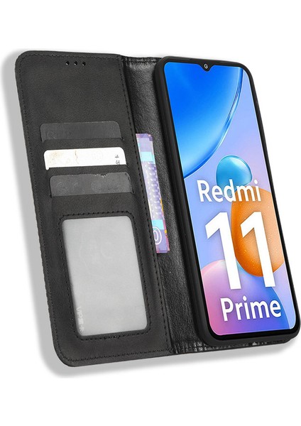 Xiaomi Redmi 11 Prime 5g Deri Manyetik Telefon Kılıfı (Yurt Dışından)