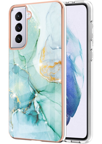 Samsung Galaxy S22 Plus Mermer Elektroliz Telefon Kılıfı (Yurt Dışından)