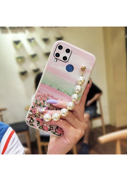 Oppo Realme C15 Çiçek Telefon Kılıfı (Yurt Dışından)