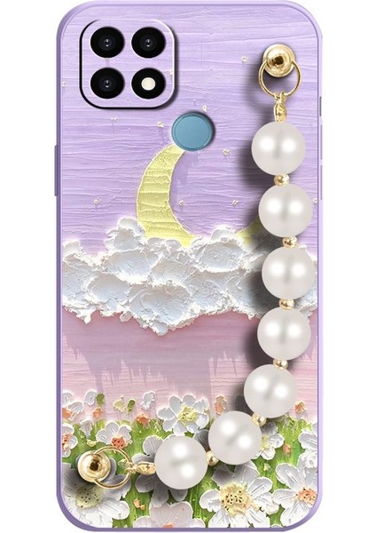 Oppo A15 4G/A15S/A35 2021 Çiçek Telefon Kılıfı (Yurt Dışından)