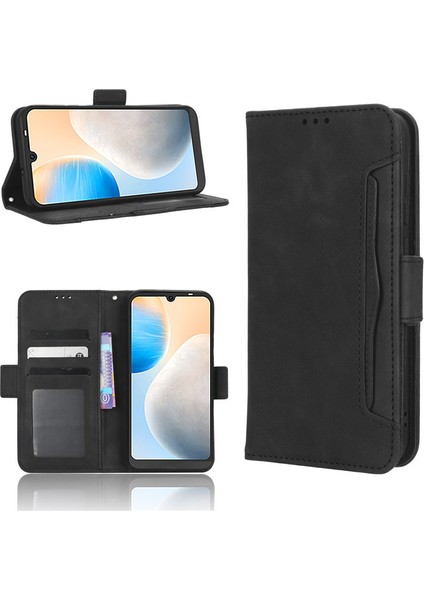 Tecno Pop 6 Kart Yuvalı Deri Telefon Kılıfı (Yurt Dışından)