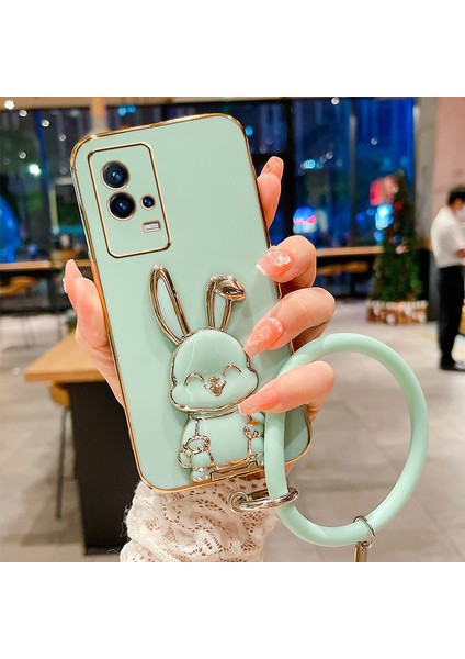 Vivo Iqoo Z6 Elektroliz Tavşan Telefon Kılıfı (Yurt Dışından)