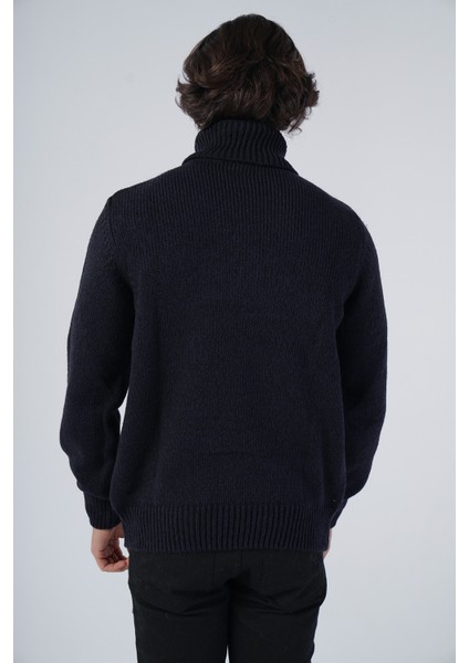 Erkek Düz Tek Plaka Muline Balıkçı Yaka Triko Yün Kazak TRIST-5317 modelleri