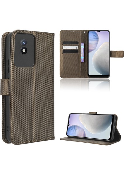 Vivo Y02 Deri Cüzdan Telefon Kılıfı (Yurt Dışından)