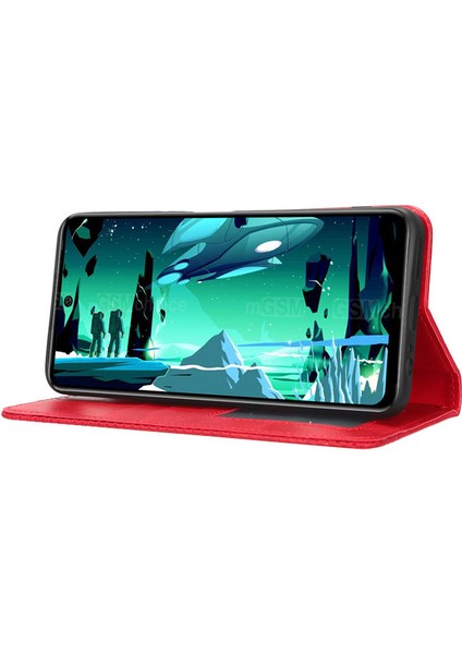 Infinix Hot 20S/X6827 Deri Manyetik Telefon Kılıfı (Yurt Dışından)