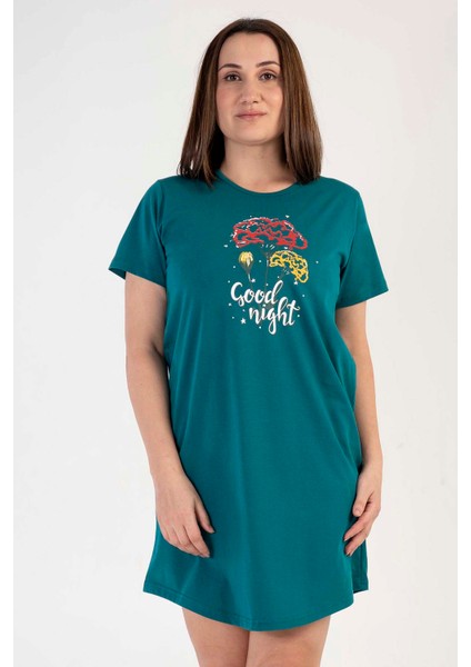 Pamuklu Kadın Büyük Beden Kısa Kol Gecelik fiyatları