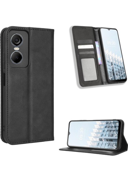 Tecno Pop 6 Pro Deri Manyetik Telefon Kılıfı (Yurt Dışından)