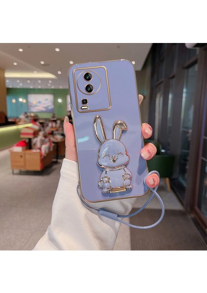 Vivo Iqoo Neo7 Elektroliz Tavşan Telefon Kılıfı (Yurt Dışından)
