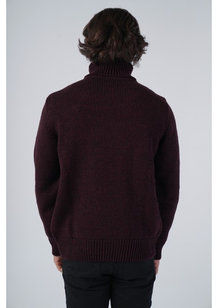 Erkek Düz Tek Plaka Muline Balıkçı Yaka Triko Yün Kazak TRIST-5317 modelleri