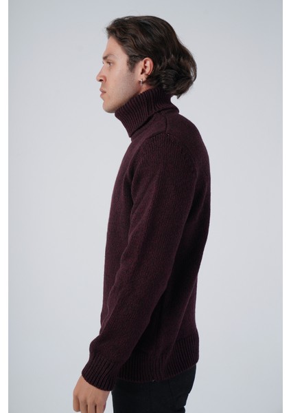 Erkek Düz Tek Plaka Muline Balıkçı Yaka Triko Yün Kazak TRIST-5317 fırsatları