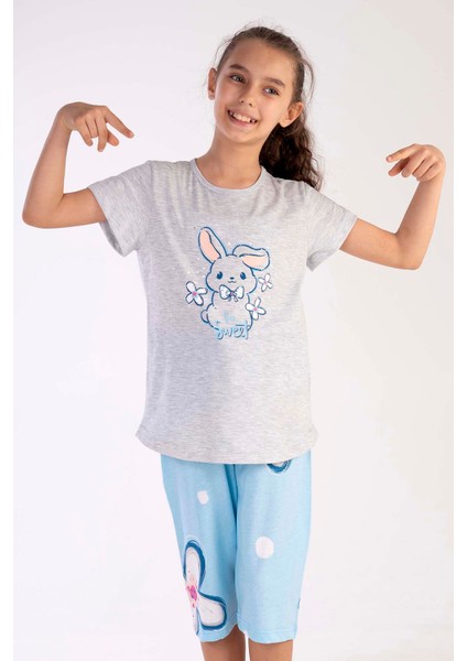 Kız Çocuk Kısa Kol Kaprili Pijama Takım fiyatları