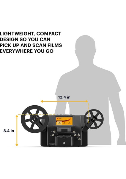 Reels 8mm ve Süper 8 Film Sayısallaştırıcı Dönüştürücü - 5 Inch