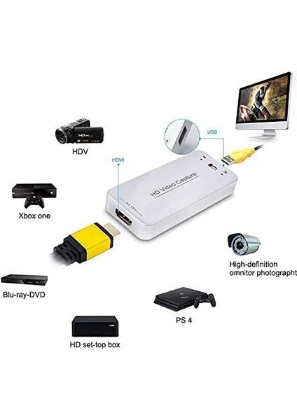 Dıgıtnow USB Yakalama HDMI Ekran Kartı, Canlı Yayın Yayını ve Kayıt