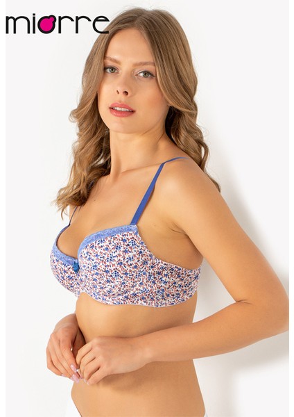 Floral Push-Up Dolgulu Çiçek Desenli Sütyen