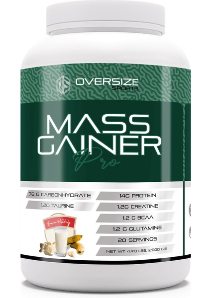 Mass Gainer Pro Muzlu Milkshake 2000 gr 20 Servis