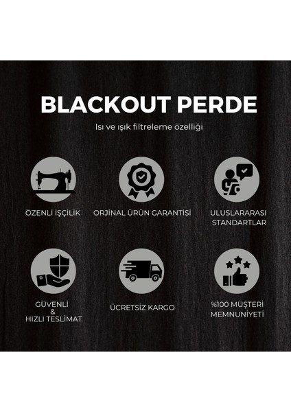 Blackout Karartma Perde Lacivert