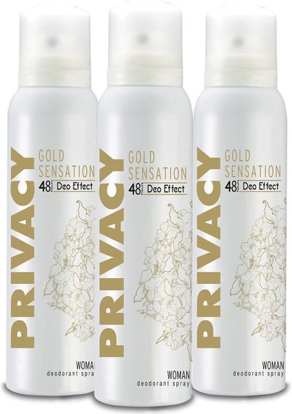 Gold Women Kadın Deodorant 3x150ml