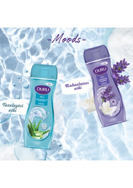 Moods Deniz Mineralleri & Aloe Vera Duş Jeli +Duş Lifi ile Birlikte 4X450ML