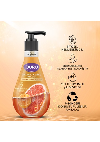 Mandalina & Greyfurt Sıvı Sabun 3x500ml