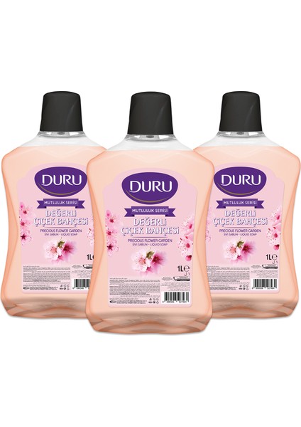 Mutluluk Serisi Değerli Çiçek Bahçesi Sıvı Sabun 3x1 Lt