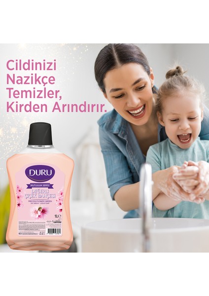 Mutluluk Serisi Değerli Çiçek Bahçesi Sıvı Sabun 3x1 Lt