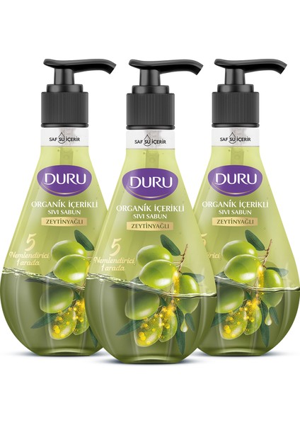Organik Içerikli Zeytinyağlı Sıvı Sabun 3X500ML